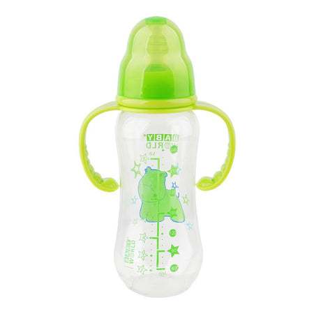 Baby World Baby Feeding Bottle W/Handle, BPA Free, 240ml, Green, BW2025 - Image 2