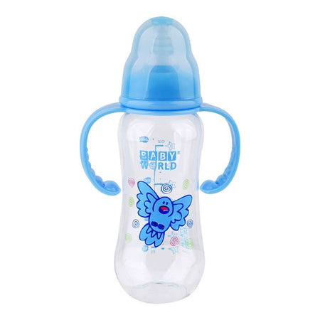 Baby World Baby Feeding Bottle W/Handle, BPA Free, 240ml, Blue, BW2025 - Main Image