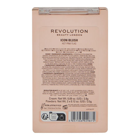 Makeup Revolution Blush Icon Palette, Hot Pink Flag, 1 X 2.8g, 2 X 3.5g - Image 3