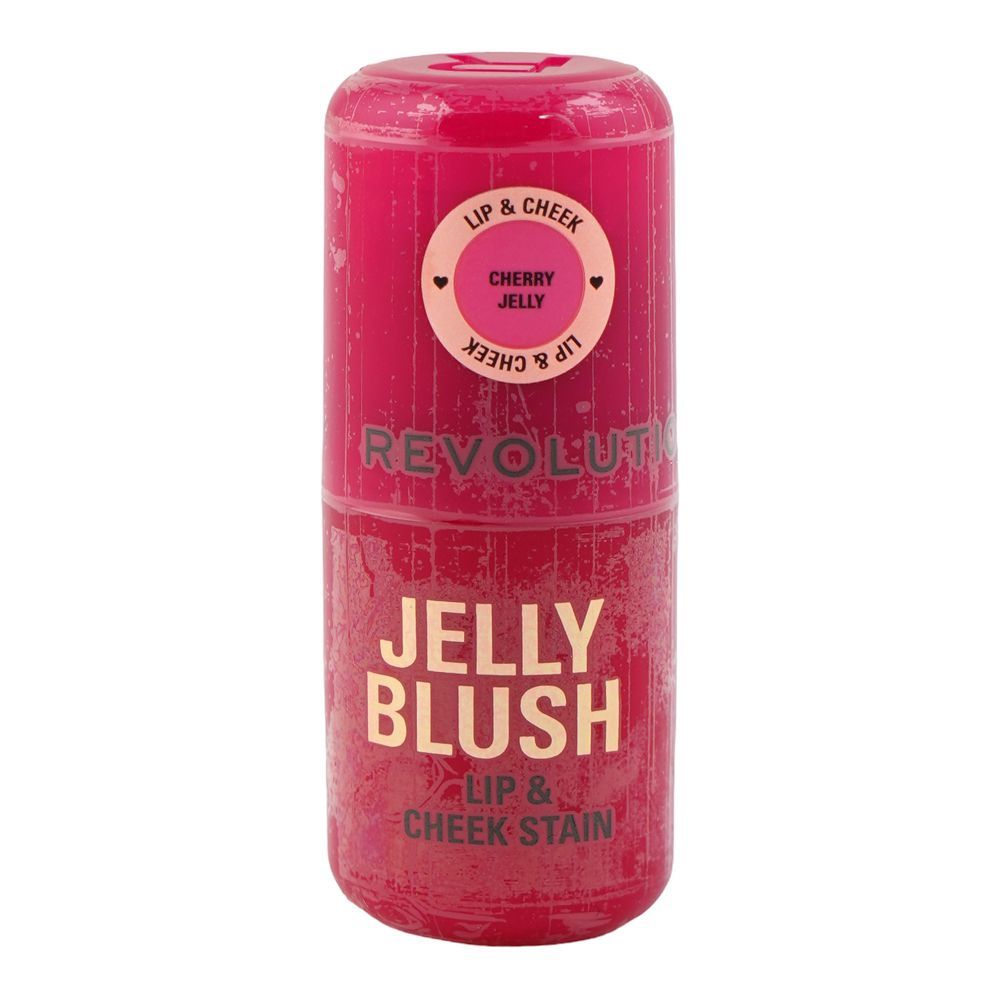 Makeup Revolution Jelly Blush Lip & Cheek Stain, Cherry, 5.5g - Main Image