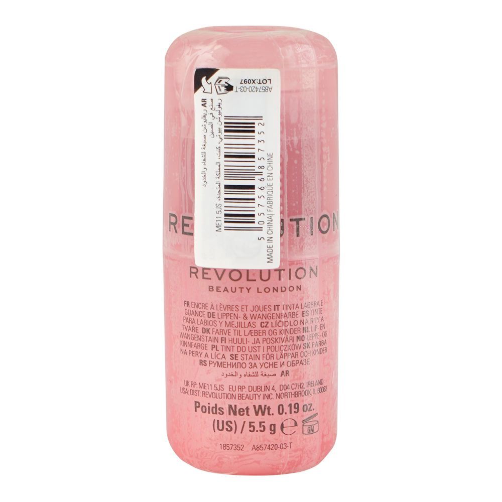 Makeup Revolution Jelly Blush Lip & Cheek Stain, Peach, 5.5g - Image 2