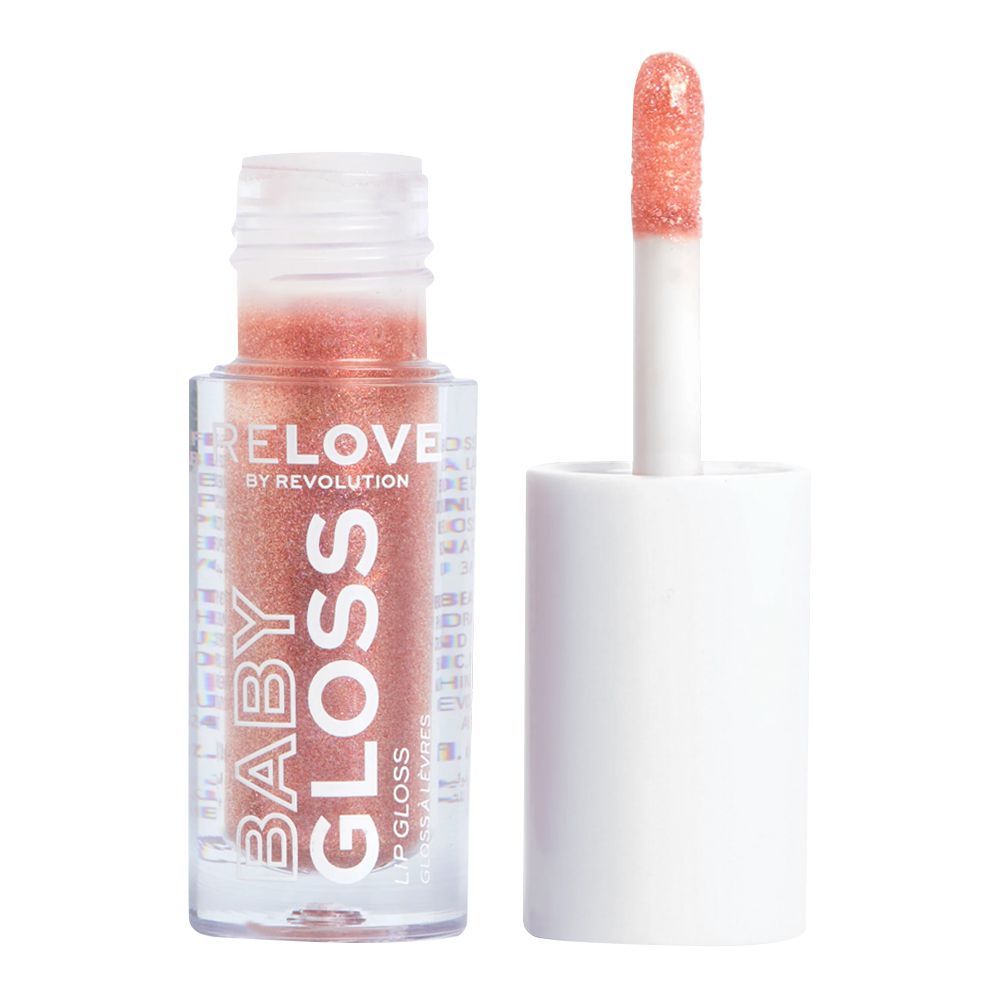 Makeup Revolution Relove Baby Shimmer Lipgloss, Pink Tulle W031, 1.8ml - Main Image