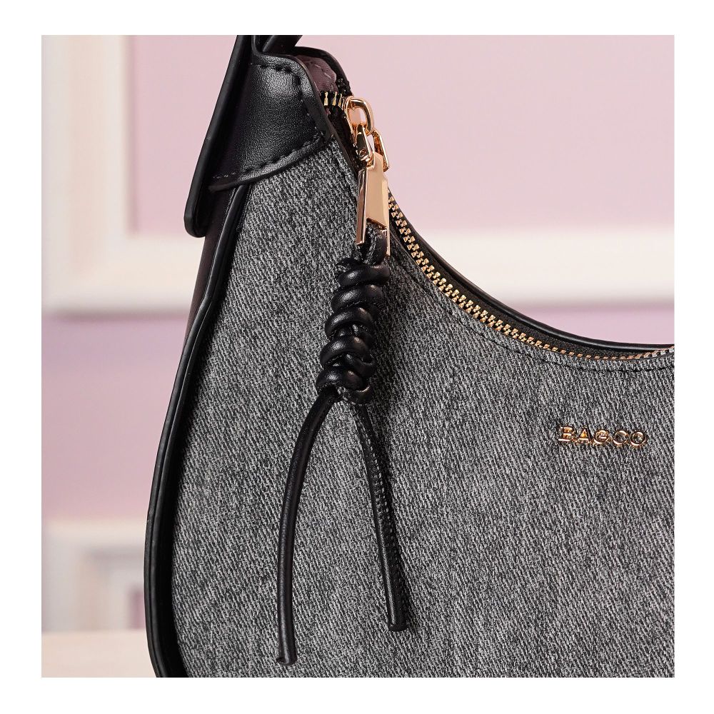 SJ Women's Hand Bag, Black, JF01240900 - Image 3