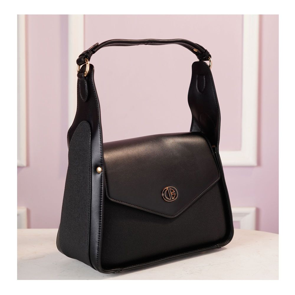SJ Women's Hand Bag, Black, ZH-7409 - Main Image