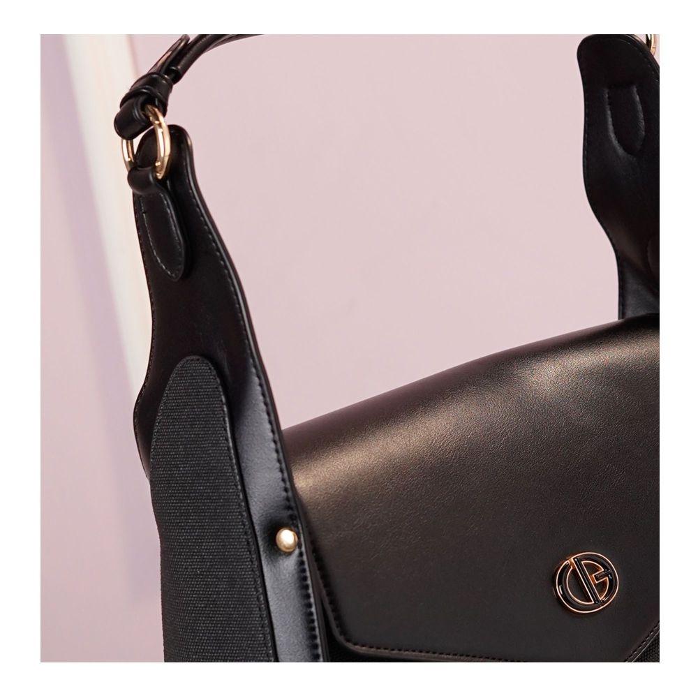 SJ Women's Hand Bag, Black, ZH-7409 - Image 3