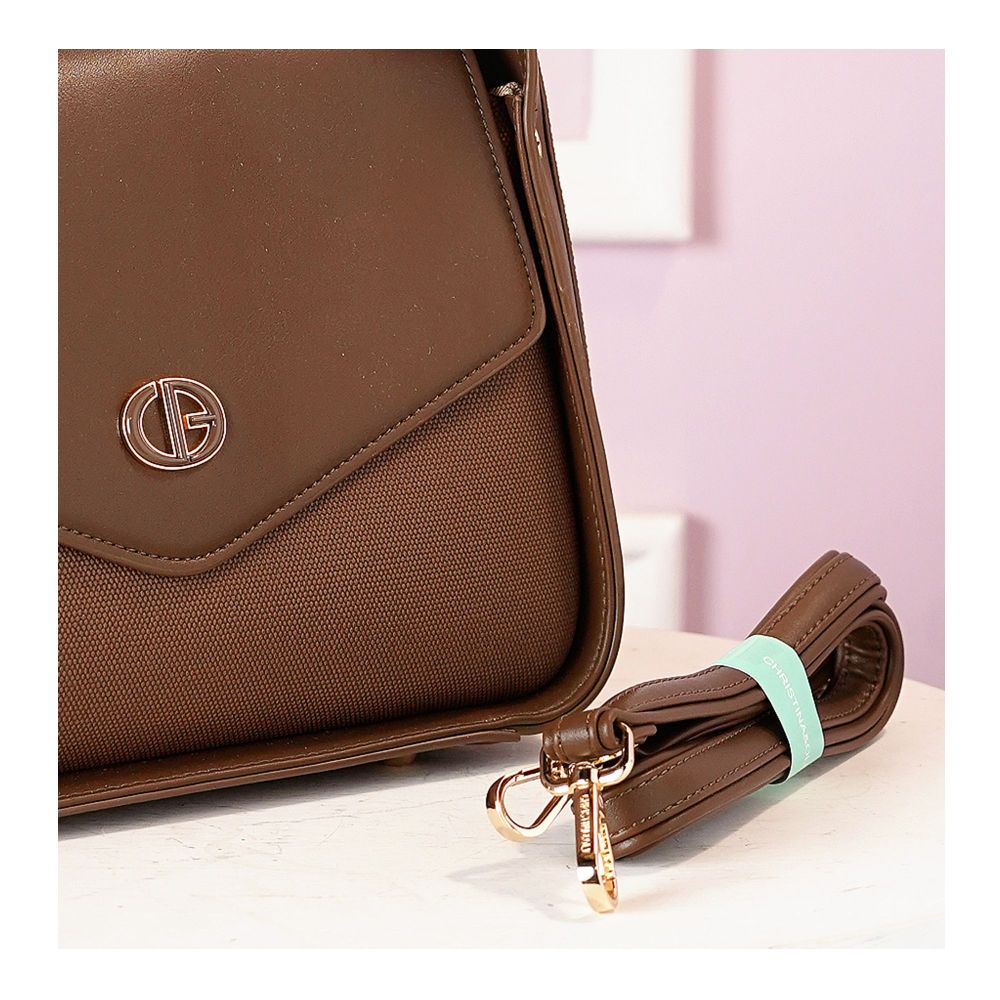 SJ Women's Hand Bag, Coffee, ZH-7409 - Image 3