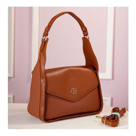 SJ Women's Hand Bag, Brown, ZH-7409 - Main Image