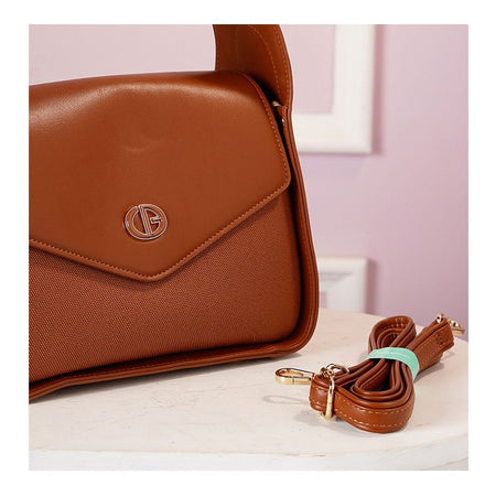 SJ Women's Hand Bag, Brown, ZH-7409 - Image 3