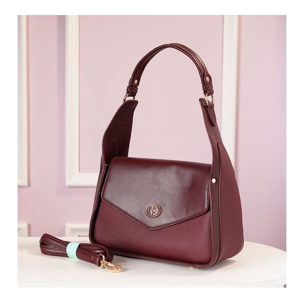 SJ Women's Hand Bag, Wine, ZH-7409 - Main Image