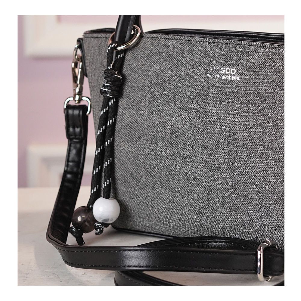 SJ Women's Hand Bag, Black, JF012412092 - Image 3
