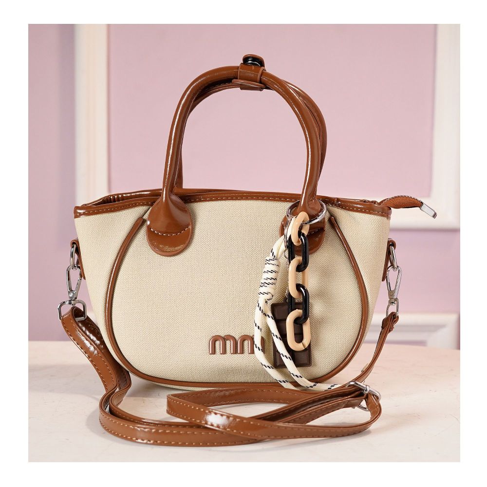 SJ Women's Hand Bag, Beige, 5019S - Main Image