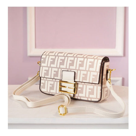 SJ Women's Hand Bag, White, 1009B - Main Image