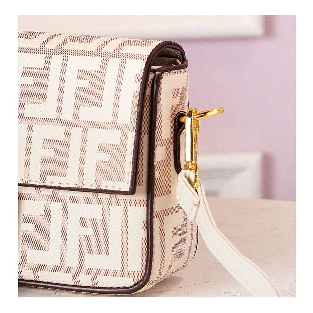 SJ Women's Hand Bag, White, 1009B - Image 3