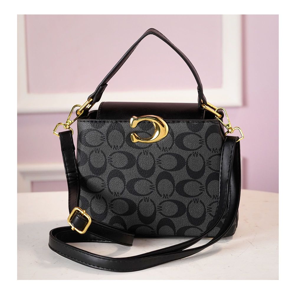 SJ Women's Hand Bag, Black, 2078B - Main Image