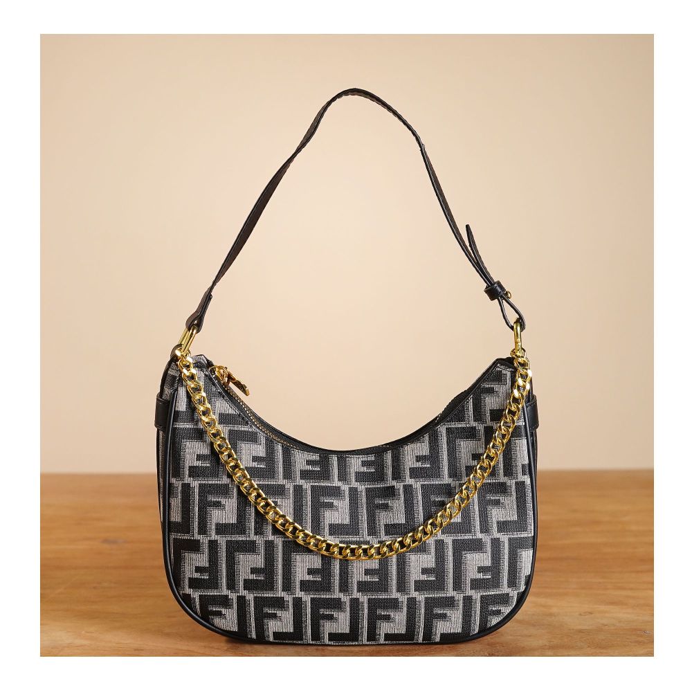 SJ Women's Hand Bag, Black, V678C - Main Image