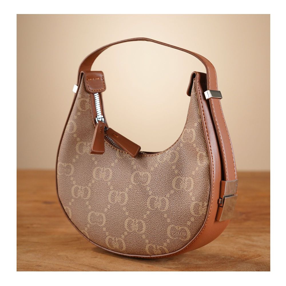 SJ Women's Hand Bag, Brown, U9062B - Main Image