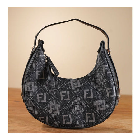 SJ Women's Hand Bag, Black, U9062B - Main Image