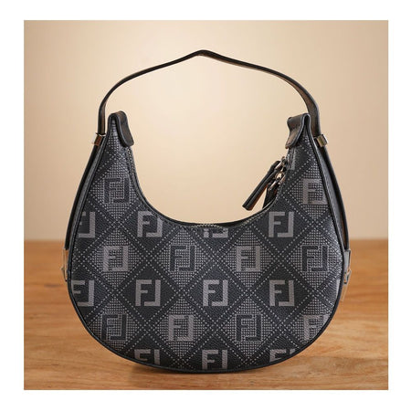 SJ Women's Hand Bag, Black, U9062B - Image 2
