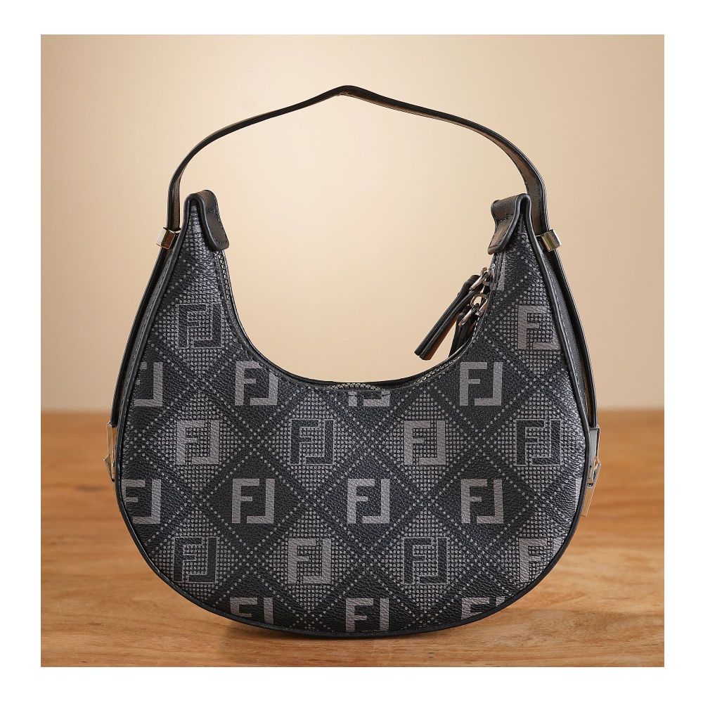 SJ Women's Hand Bag, Black, U9062B - Image 2