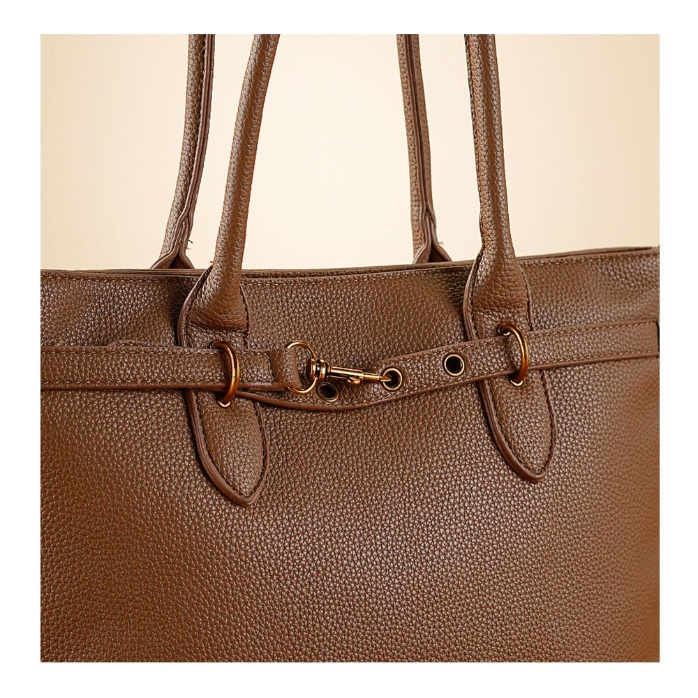 SJ Women's Hand Bag, Brown, 9048S - Image 3