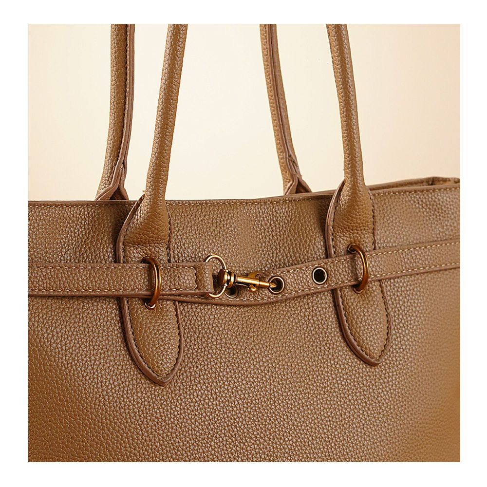 SJ Women's Hand Bag, Coffee, 9048S - Image 3