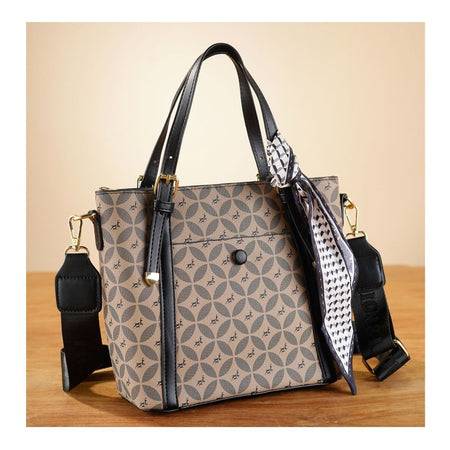 SJ Women's Hand Bag, Black, 8525S - Main Image