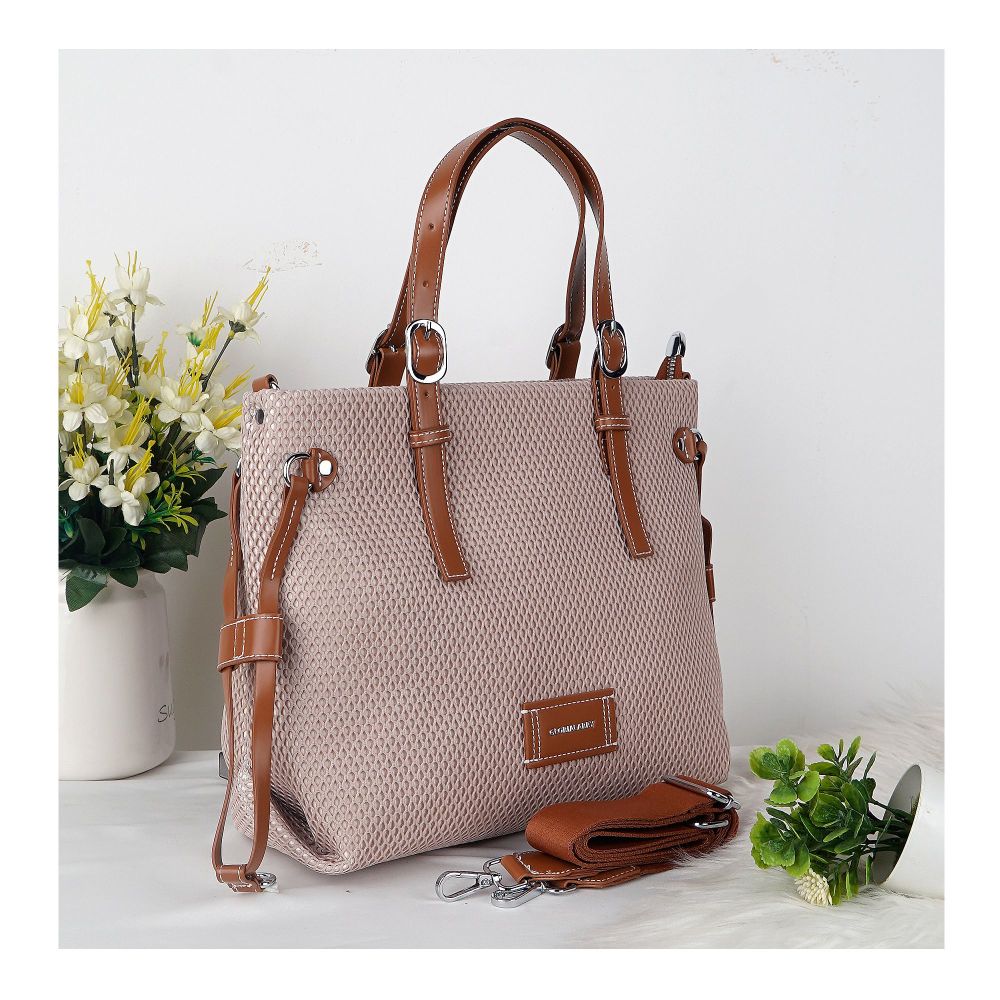 SJ Women's Hand Bag, Apricot, GL24105 - Main Image