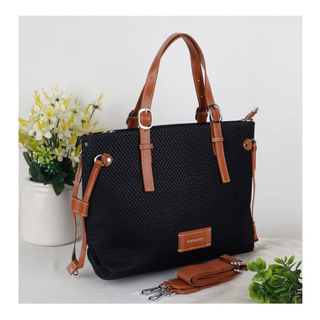 SJ Women's Hand Bag, Black, GL24105 - Main Image