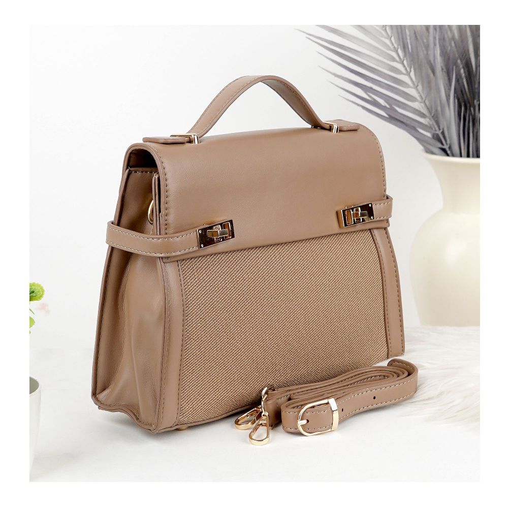 SJ Women's Hand Bag, Khakhi, B835S - Main Image