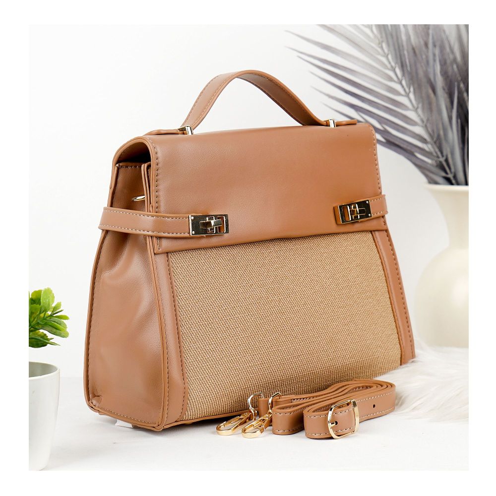 SJ Women's Hand Bag, Apricot, B835S - Main Image
