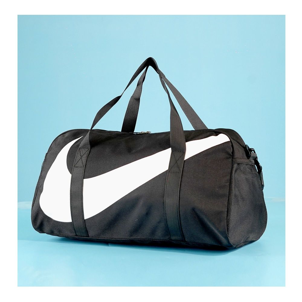 SJ Gym Bag, White Black, 8801T - Main Image