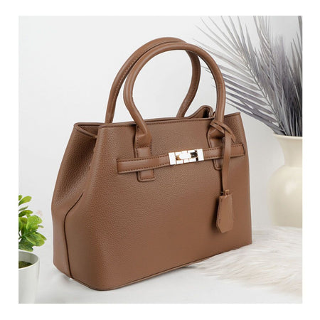 SJ Women's Hand Bag, Khakhi, 8300S - Main Image