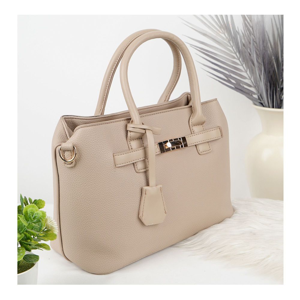 SJ Women's Hand Bag, Beige, 8300S - Main Image