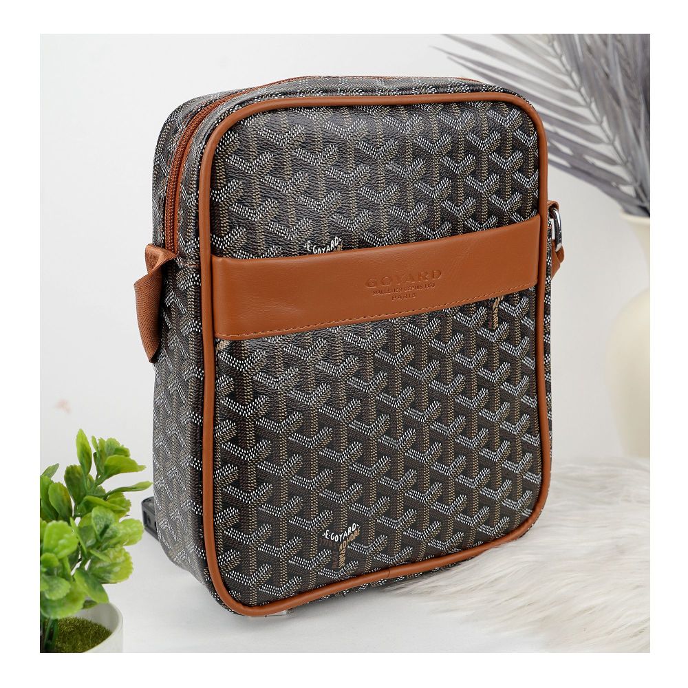 SJ Women's Crossbody Bag, Brown, 0514C - Main Image