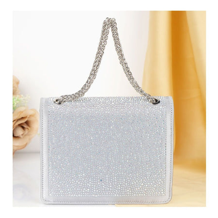 SJ Women's Bridal Clutch, Silver, XS-500BC - Image 3