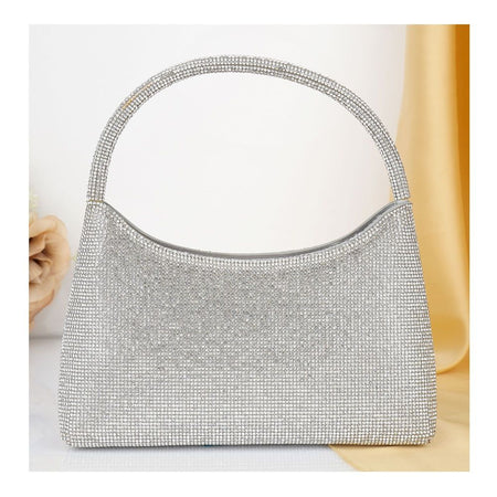 SJ Women's Bridal Clutch, Silver, 128SBC - Image 2