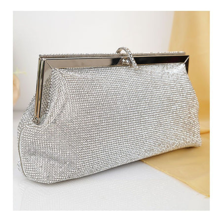 SJ Women's Bridal Clutch, Silver, T-566BC - Main Image