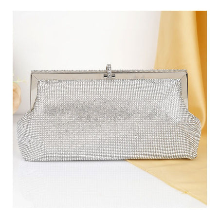 SJ Women's Bridal Clutch, Silver, T-566BC - Image 2