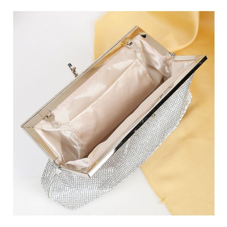 SJ Women's Bridal Clutch, Silver, T-566BC - Image 3