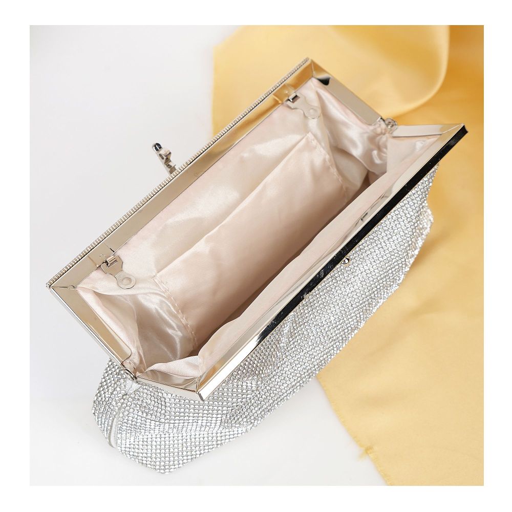 SJ Women's Bridal Clutch, Silver, T-566BC - Image 3