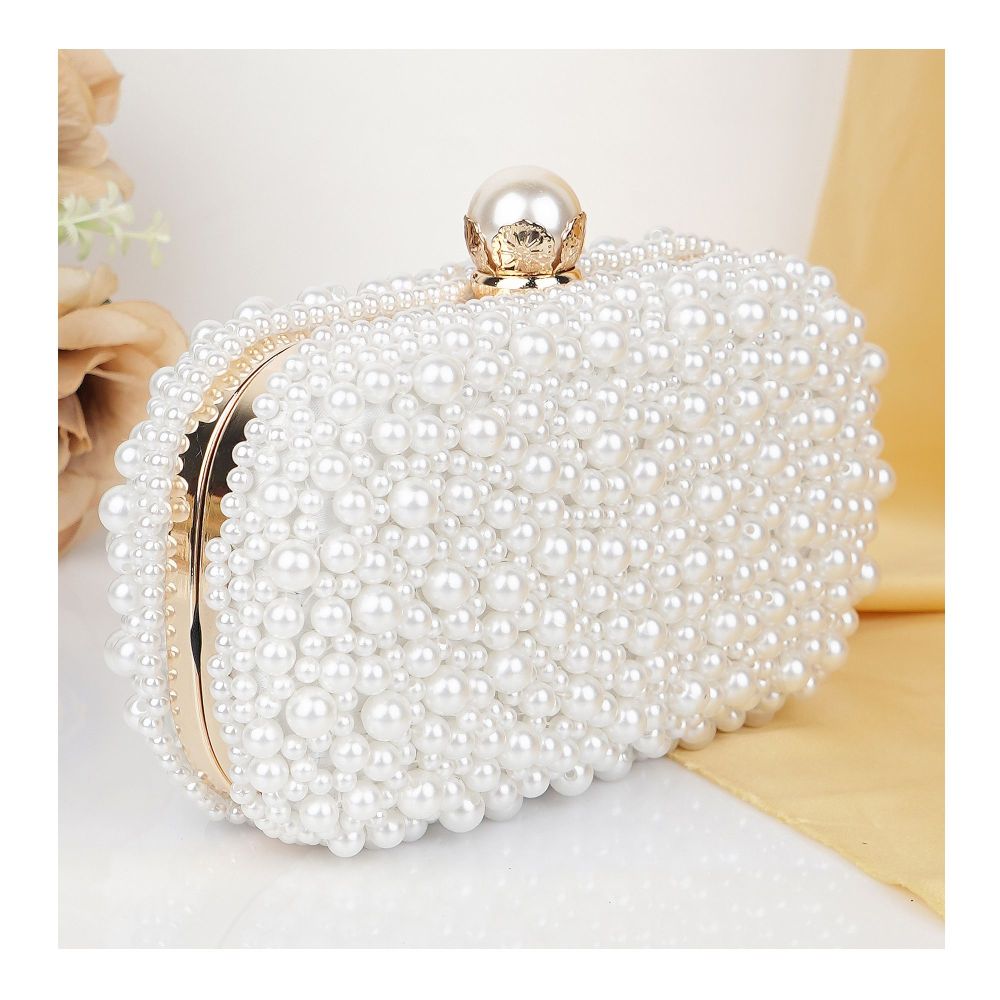 SJ Women's Hand Bag, White, OC-3885 - Main Image