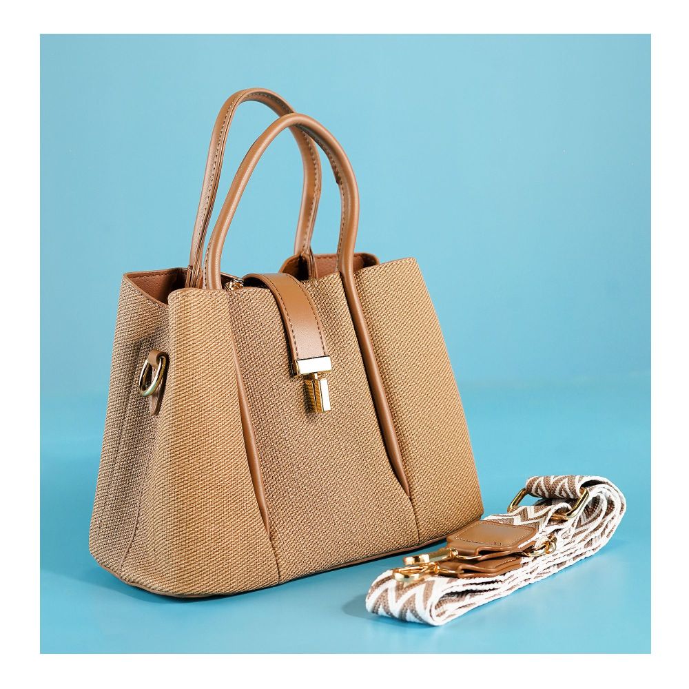 SJ Women's Hand Bag, Khakhi, 18269S - Main Image