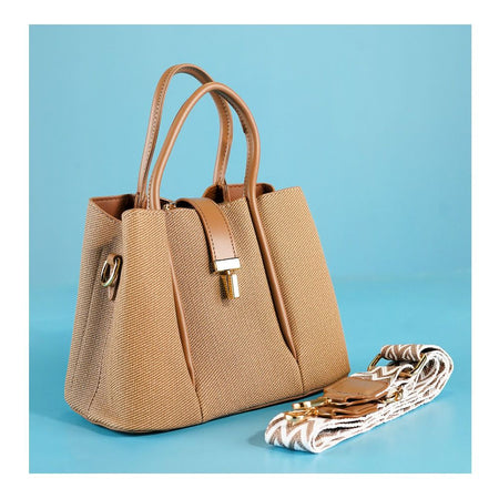 SJ Women's Hand Bag, Khakhi, 18269S - Main Image