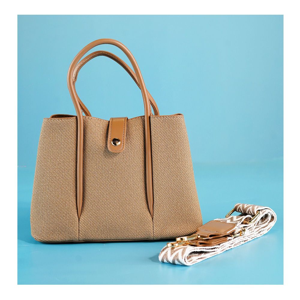 SJ Women's Hand Bag, Khakhi, 18269S - Image 3