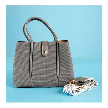 SJ Women's Hand Bag, Grey, 18269S - Image 3