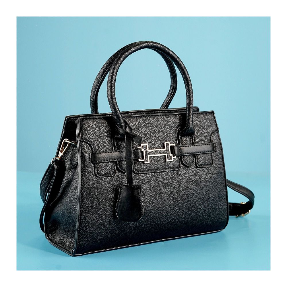 SJ Women's Hand Bag, Black, 8302S - Main Image