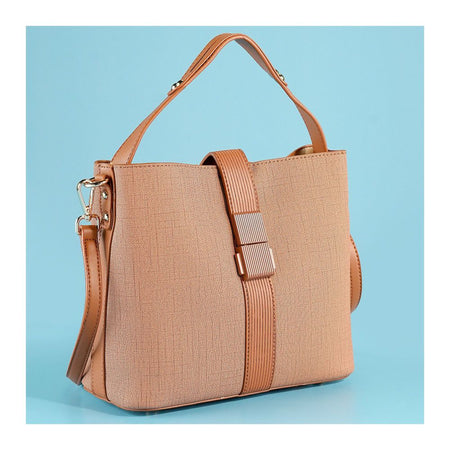 SJ Women's Hand Bag, Brown, P1239 - Main Image