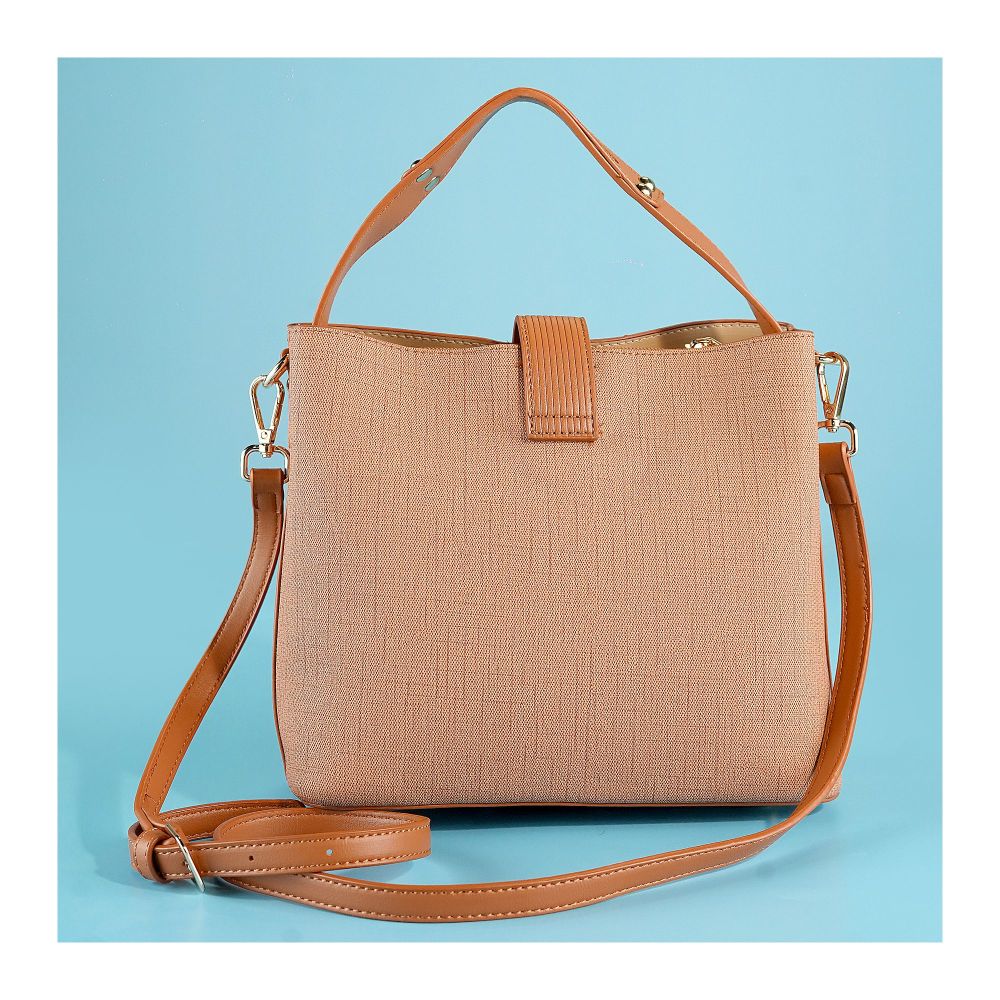 SJ Women's Hand Bag, Brown, P1239 - Image 3
