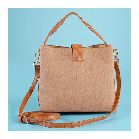 SJ Women's Hand Bag, Brown, P1239 - Image 3
