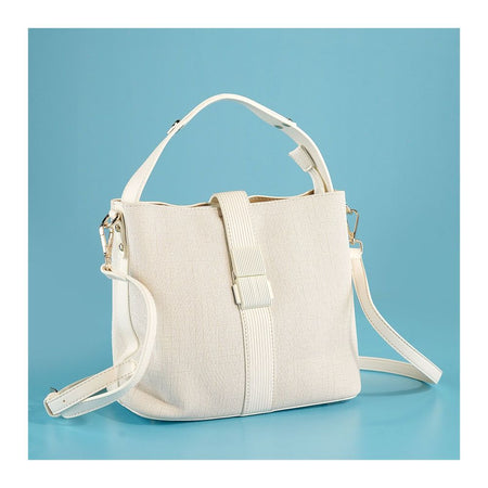 SJ Women's Hand Bag, Off White, P1239 - Main Image